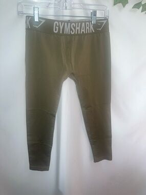 Gymshark women’s  Olive Leggings with Branded Waistband